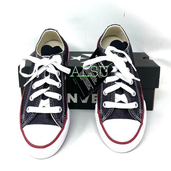 Converse Ctas Low Top Canvas Garnet Black Casual Sneakers Kid’s Size 363705F - Picture 4 of 10